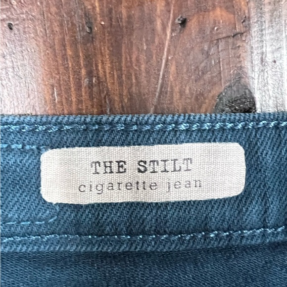 AG ADRIANO GOLDSCHMIED THE STILT CIGARETTE Women 25R TEAL JEANS Made In USA - Picture 4 of 8